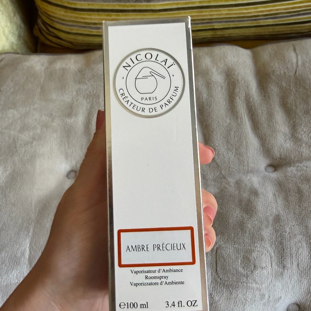 ☀️🌴NIB NICOLAI Ambre Precieux Room Spray - White and Orange